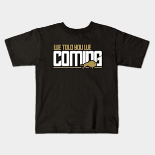 Retro We Told You We Coming // Black and Gold Kids T-Shirt